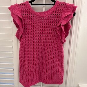 GAP Pink Crochet Top